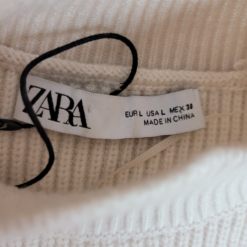 Zara Ribbed Crop Sweater - Picture 4 of 6